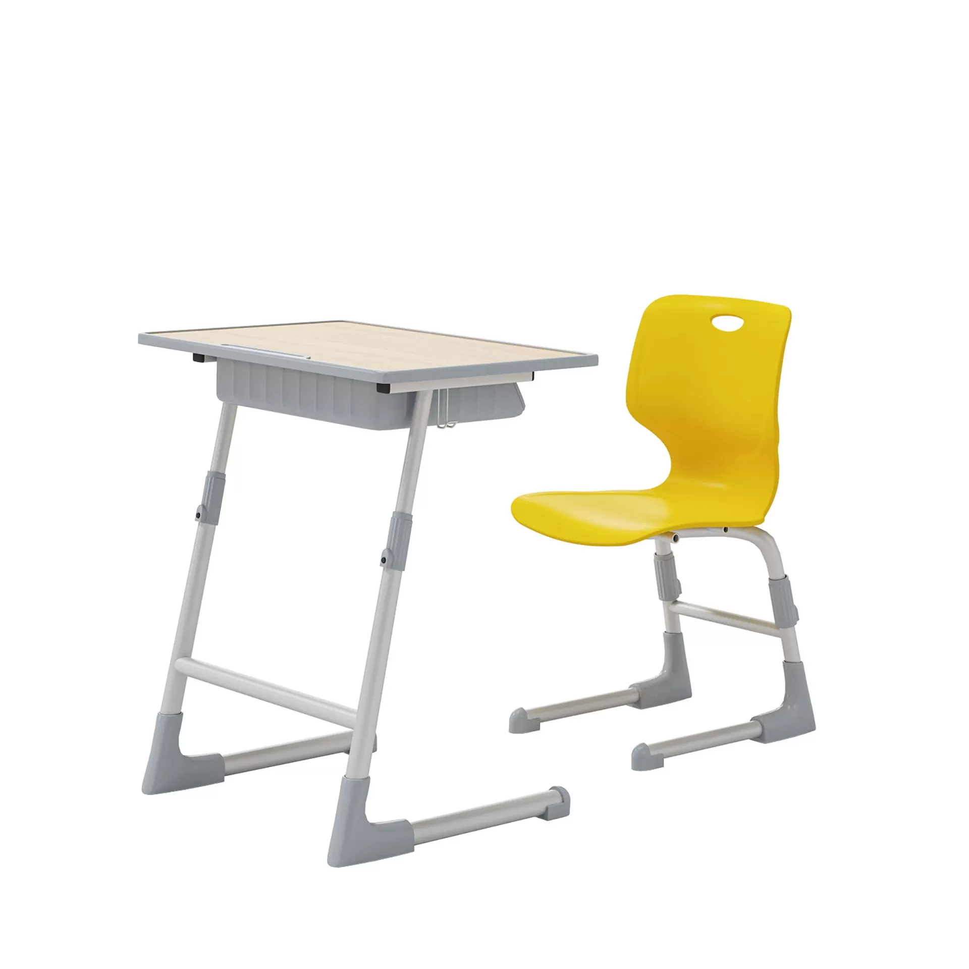W201 Plastic single-person student desks and chairs