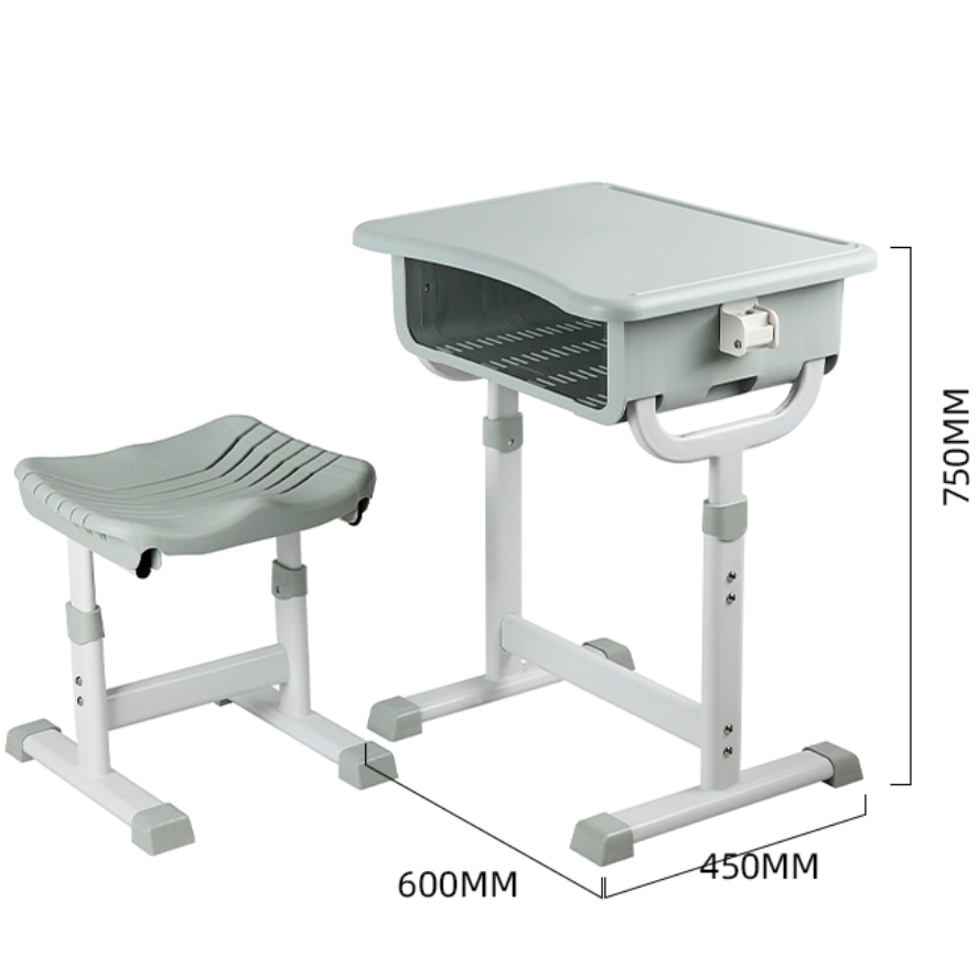 W28 Metal student desks and chairs without backs