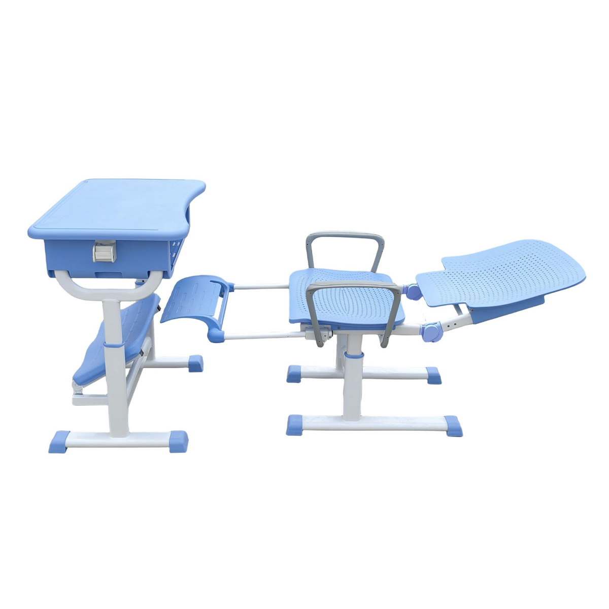 W026T Reclining style kindergarten and primary school desks and chairs