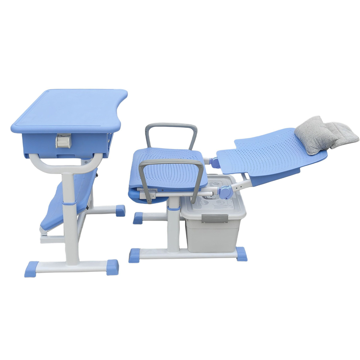 W026T Reclining style kindergarten and primary school desks and chairs