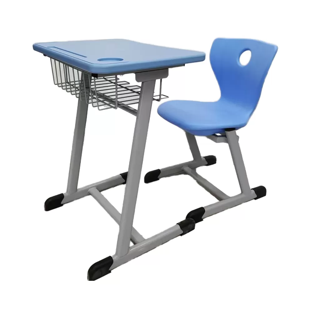 WK87 Student desks and chairs with book storage net
