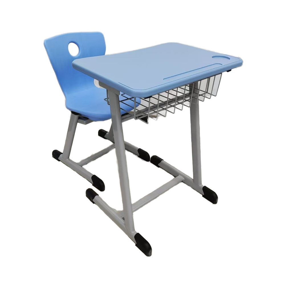 WK87 Student desks and chairs with book storage net