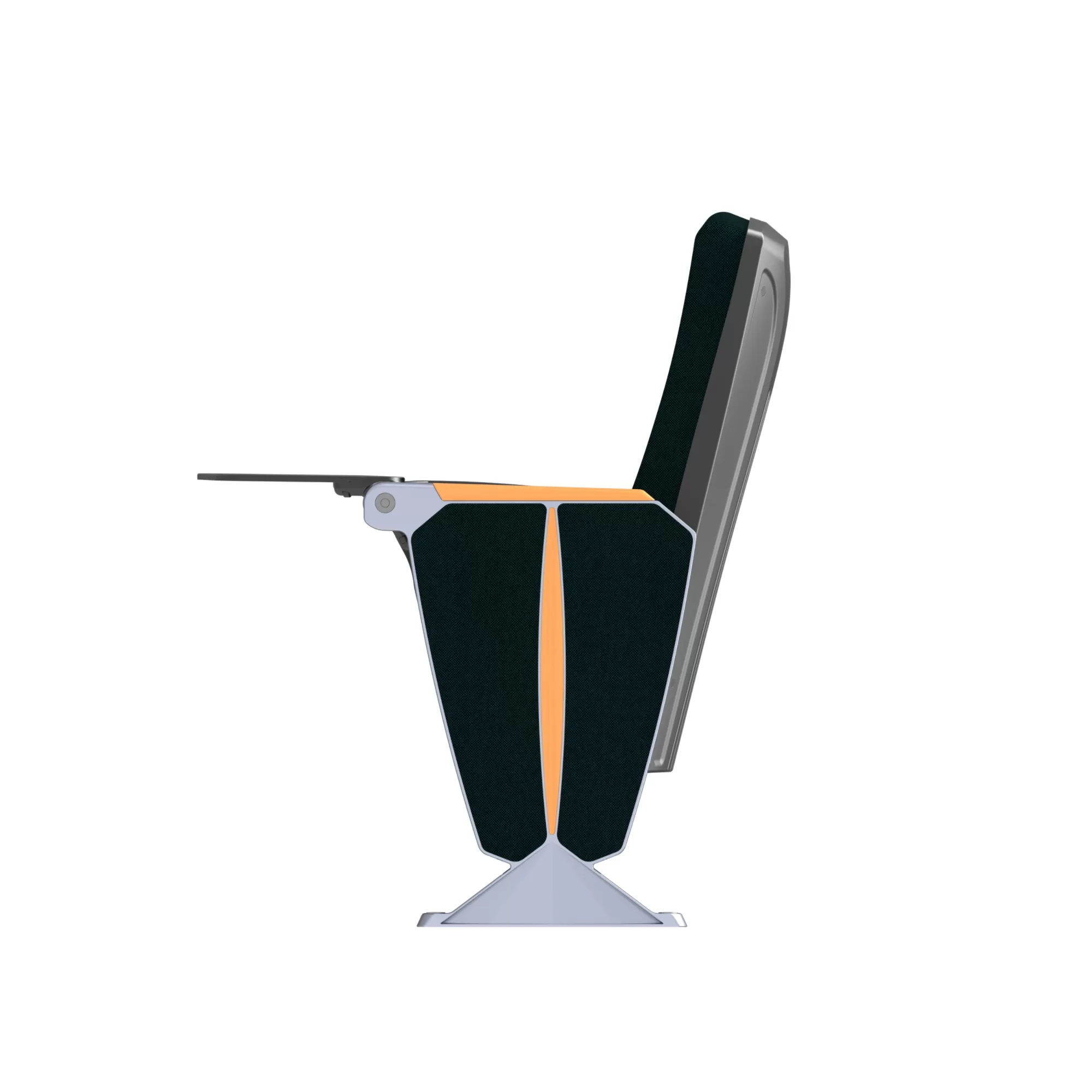 W3506 Black theater auditorium chairs with writing boards