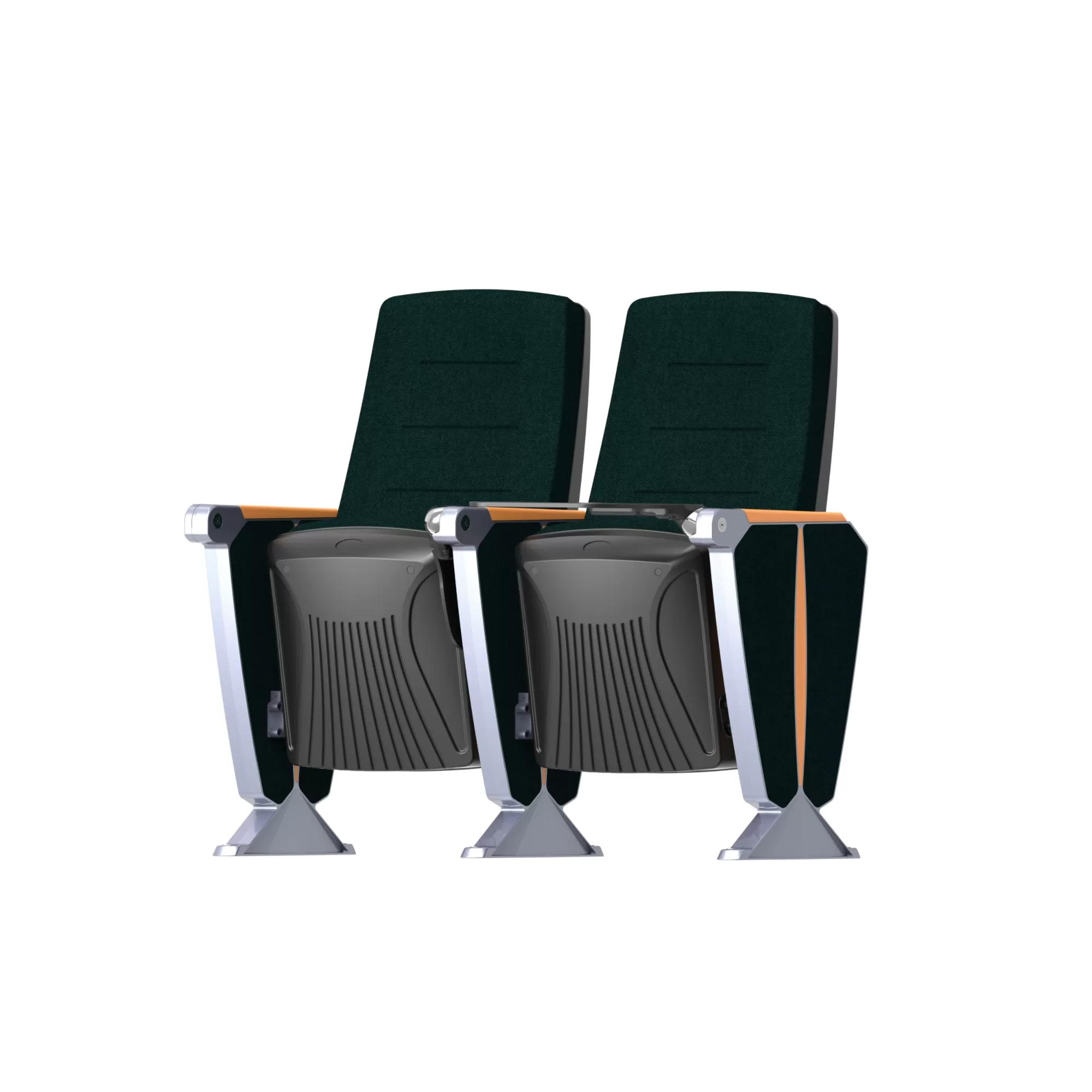 W3506 Black theater auditorium chairs with writing boards