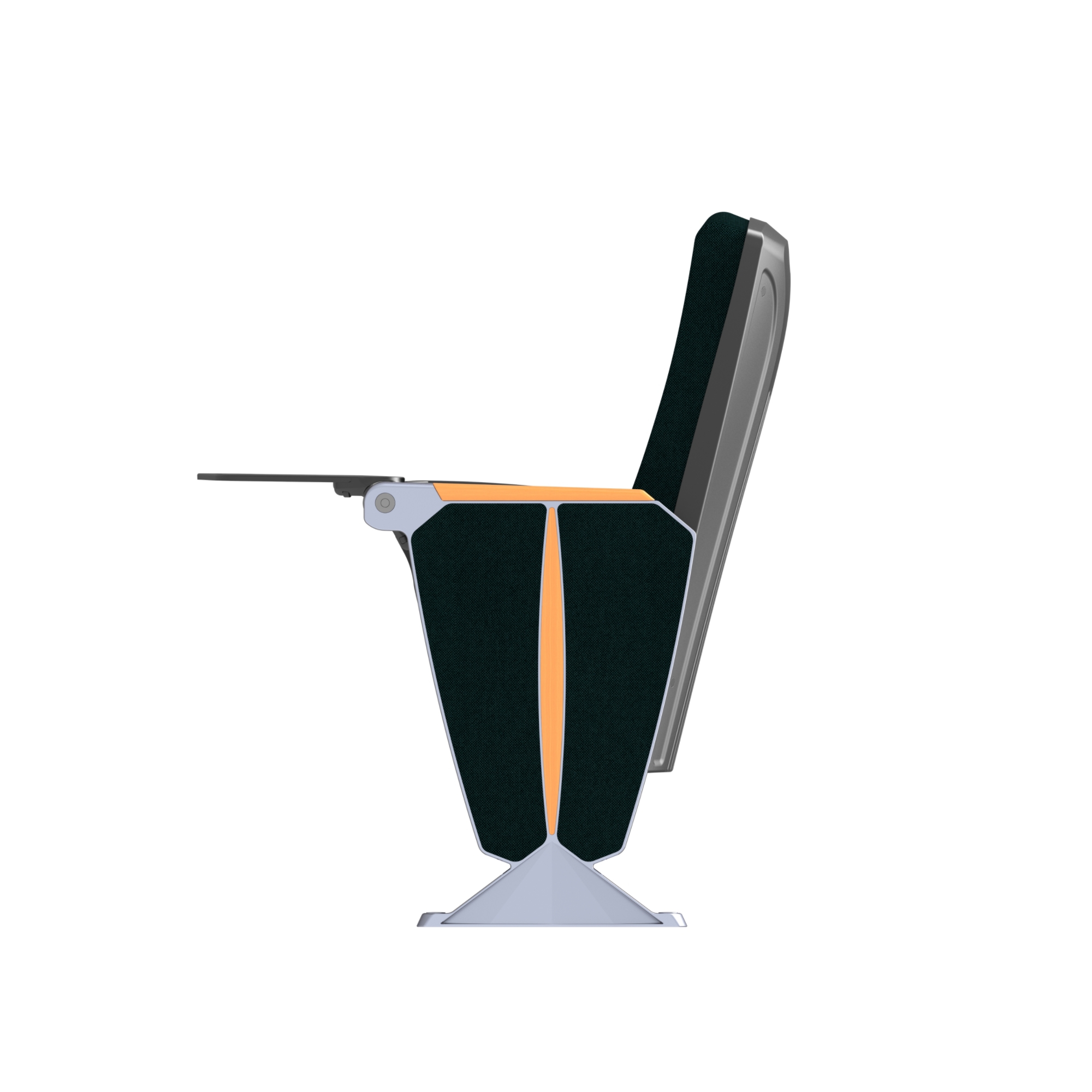 W3506 Black theater auditorium chairs with writing boards