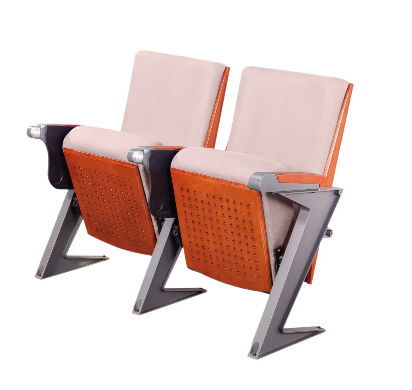 W842 Church conference hall Chair  Foldable Writing Pad