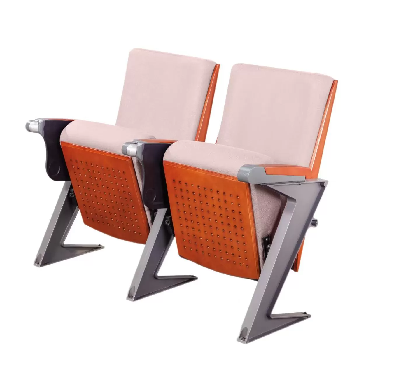 W842 Church conference hall Chair  Foldable Writing Pad