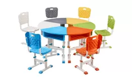 The material mystery of the oval-shaped conference table without sharp corners