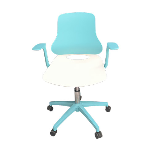 W10 Computer chair wheels PP backrest training chair