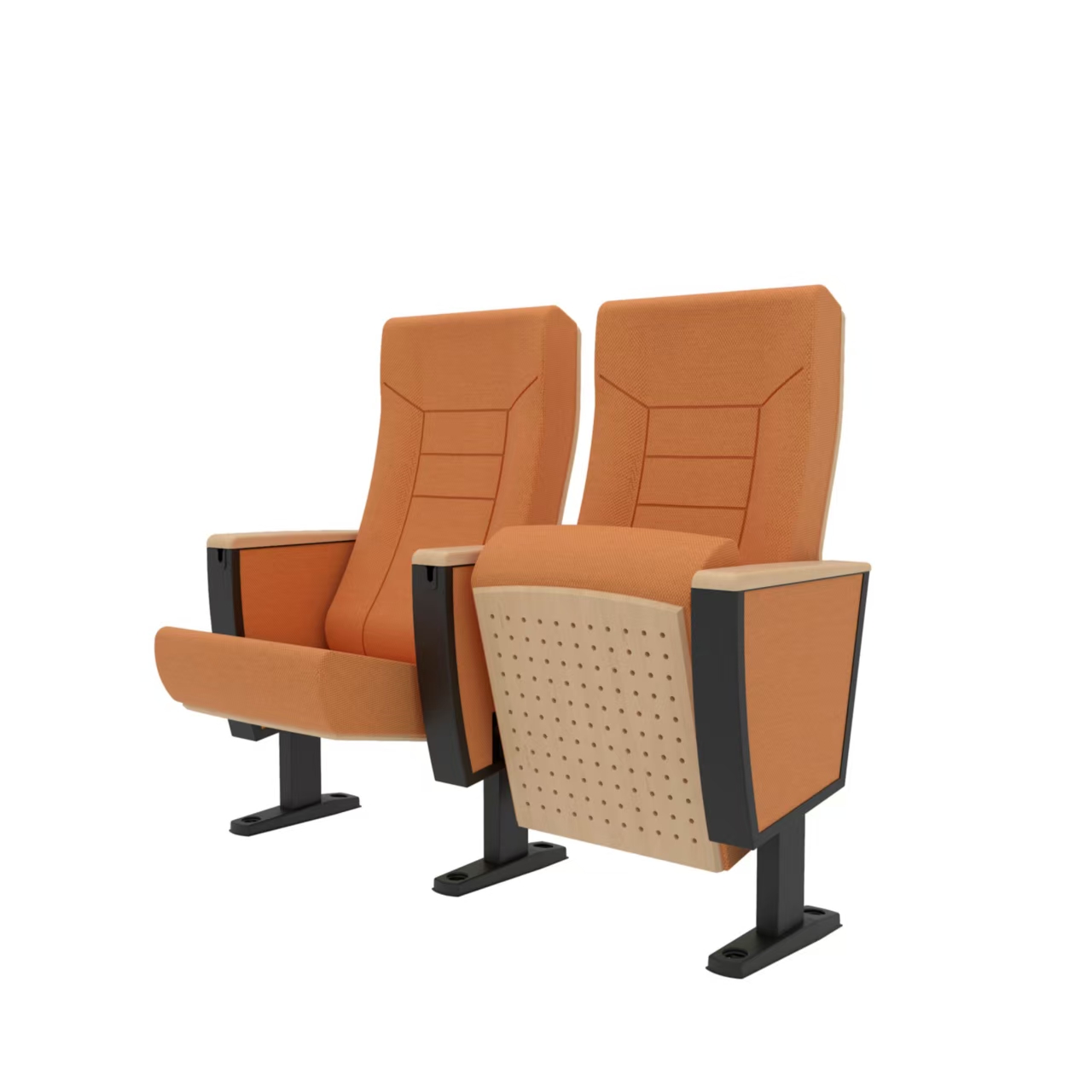 WK06 Foldable wooden church auditorium chairs