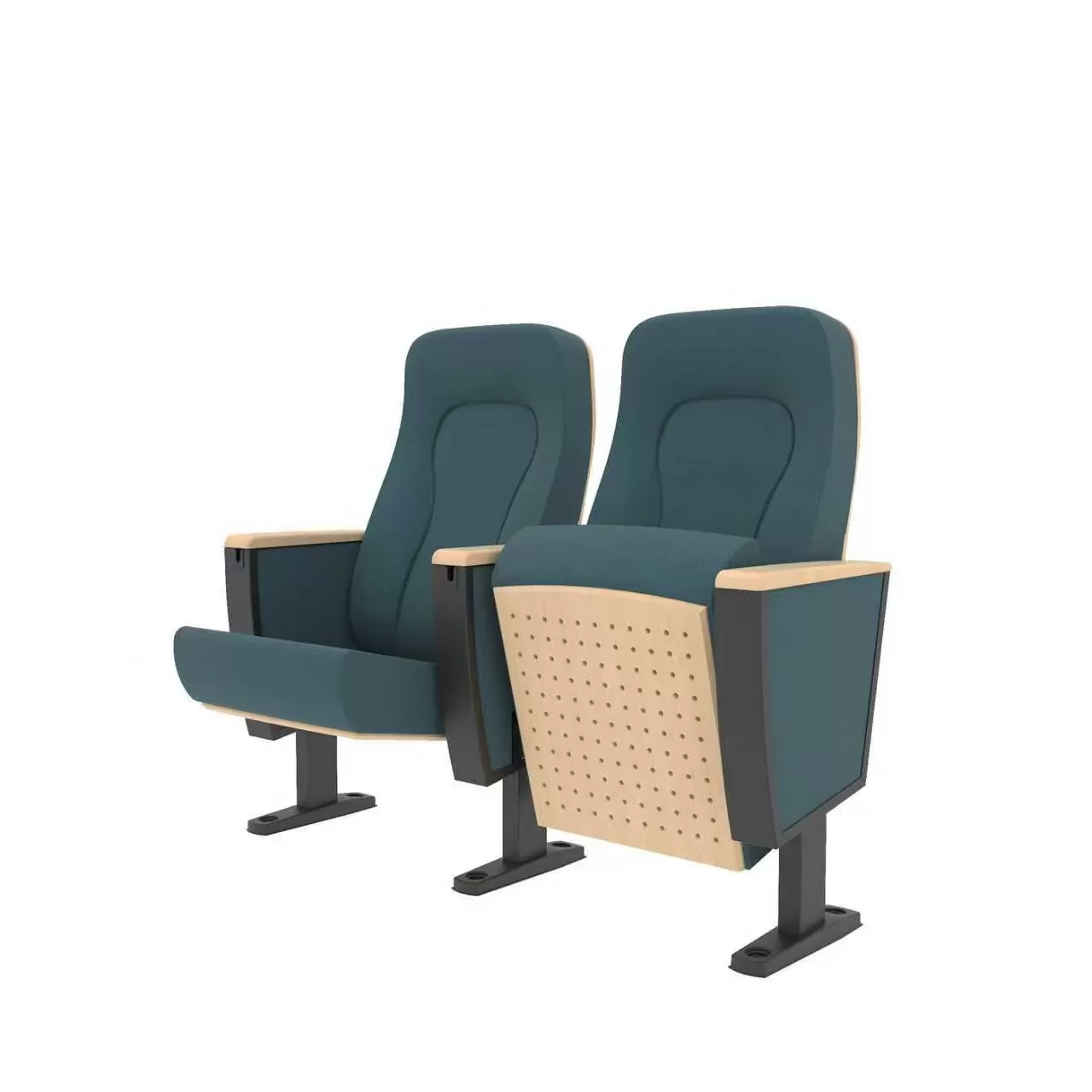 WK08 Wooden foldable church auditorium chairs