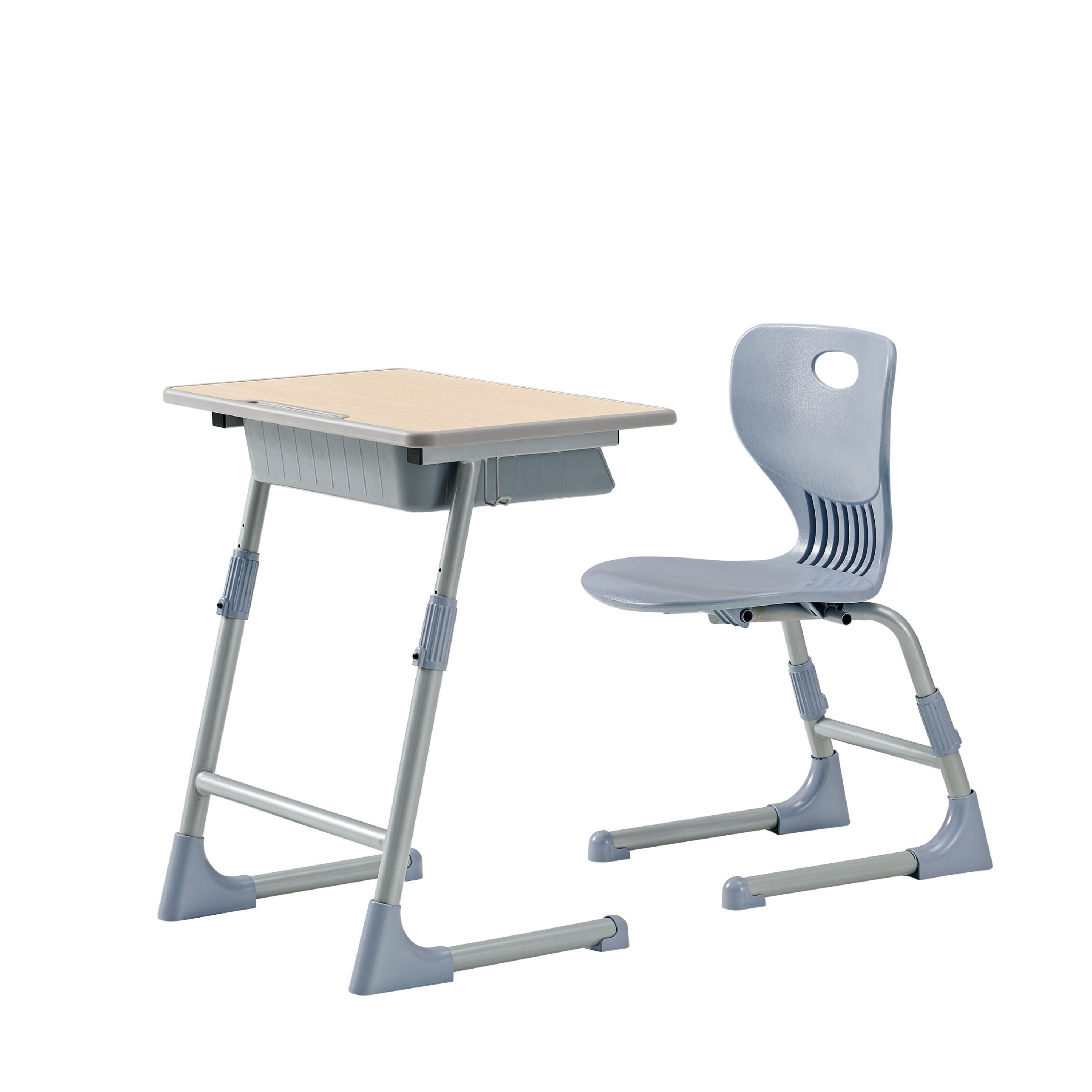 W202 PP plastic adjustable height desk and chair