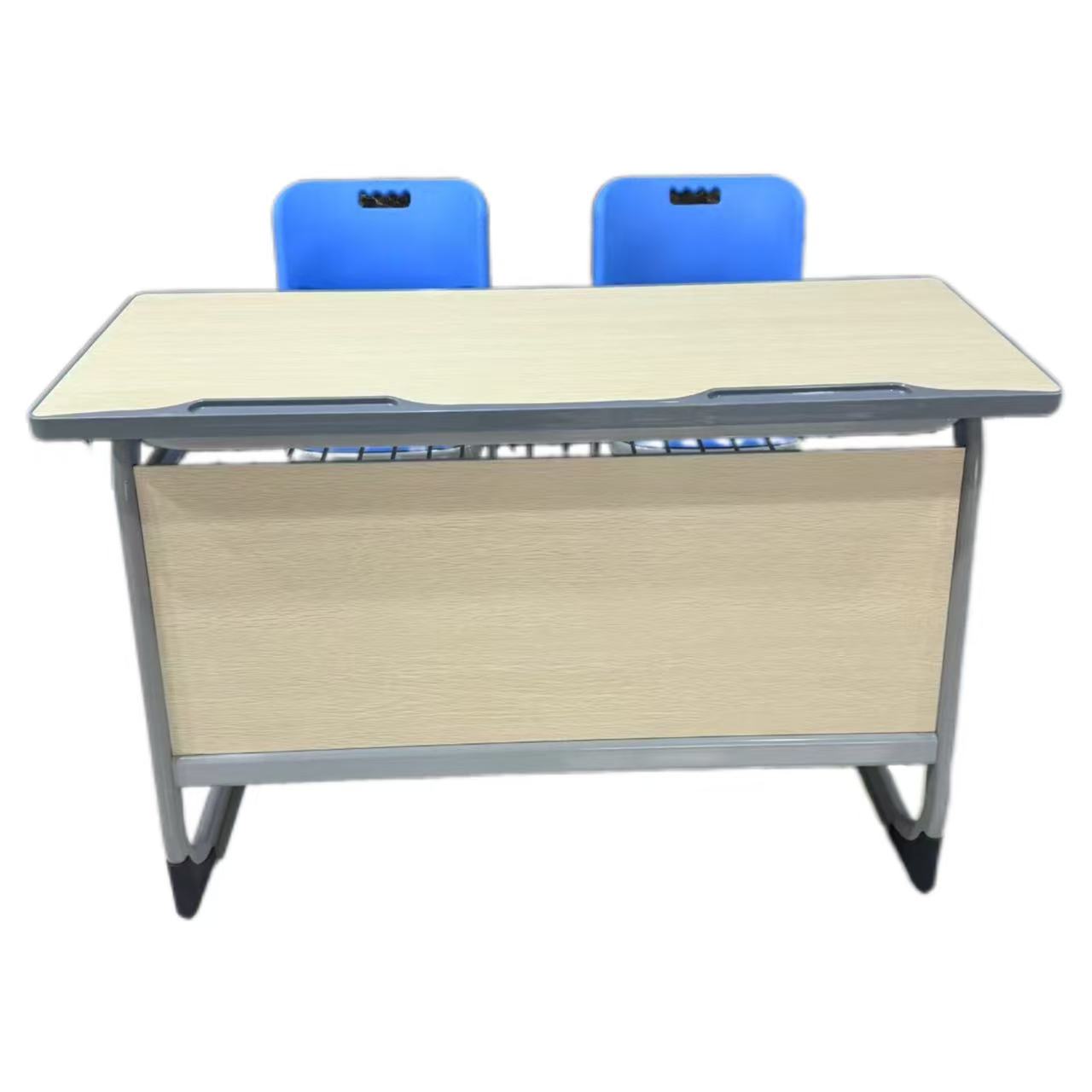 WK18-2 Double desk and chair with baffle
