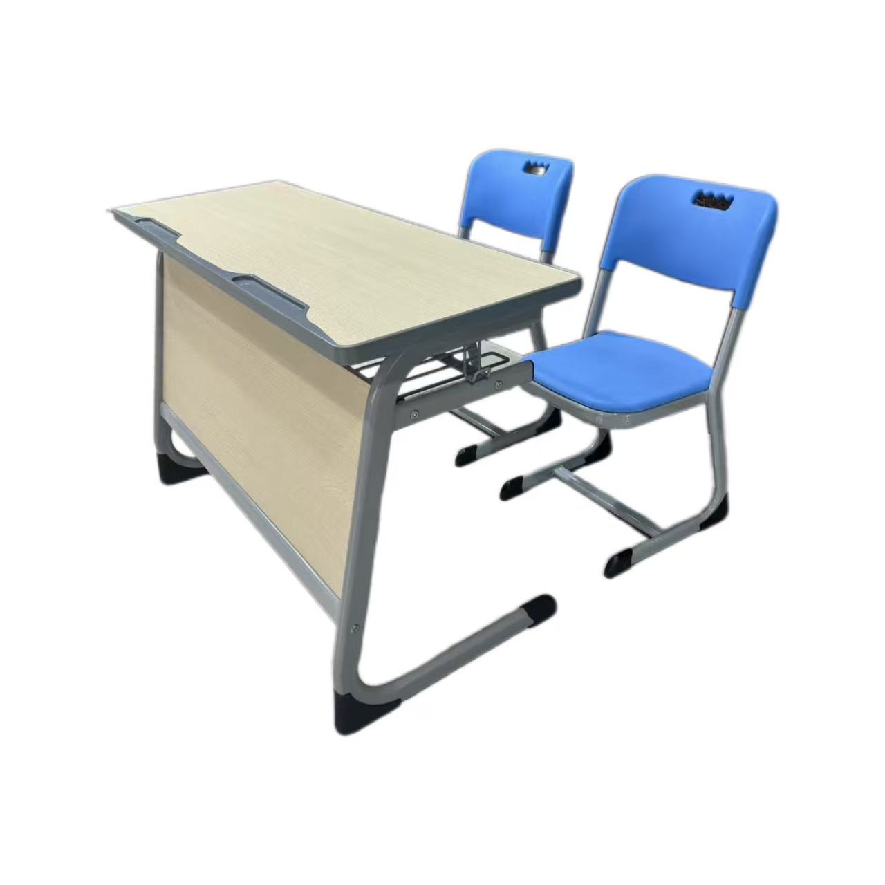 WK18-2 Double desk and chair with baffle