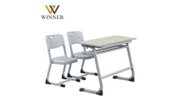 WINNER Double Student Desk & Chair Set: Built for Two, Made to Last