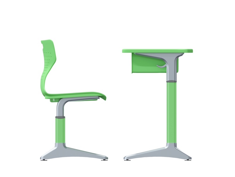 Premium Modern Plastic Single Student Desk and Chair Adjustable Lift with Book Storage Drawer for School Dormitory Use