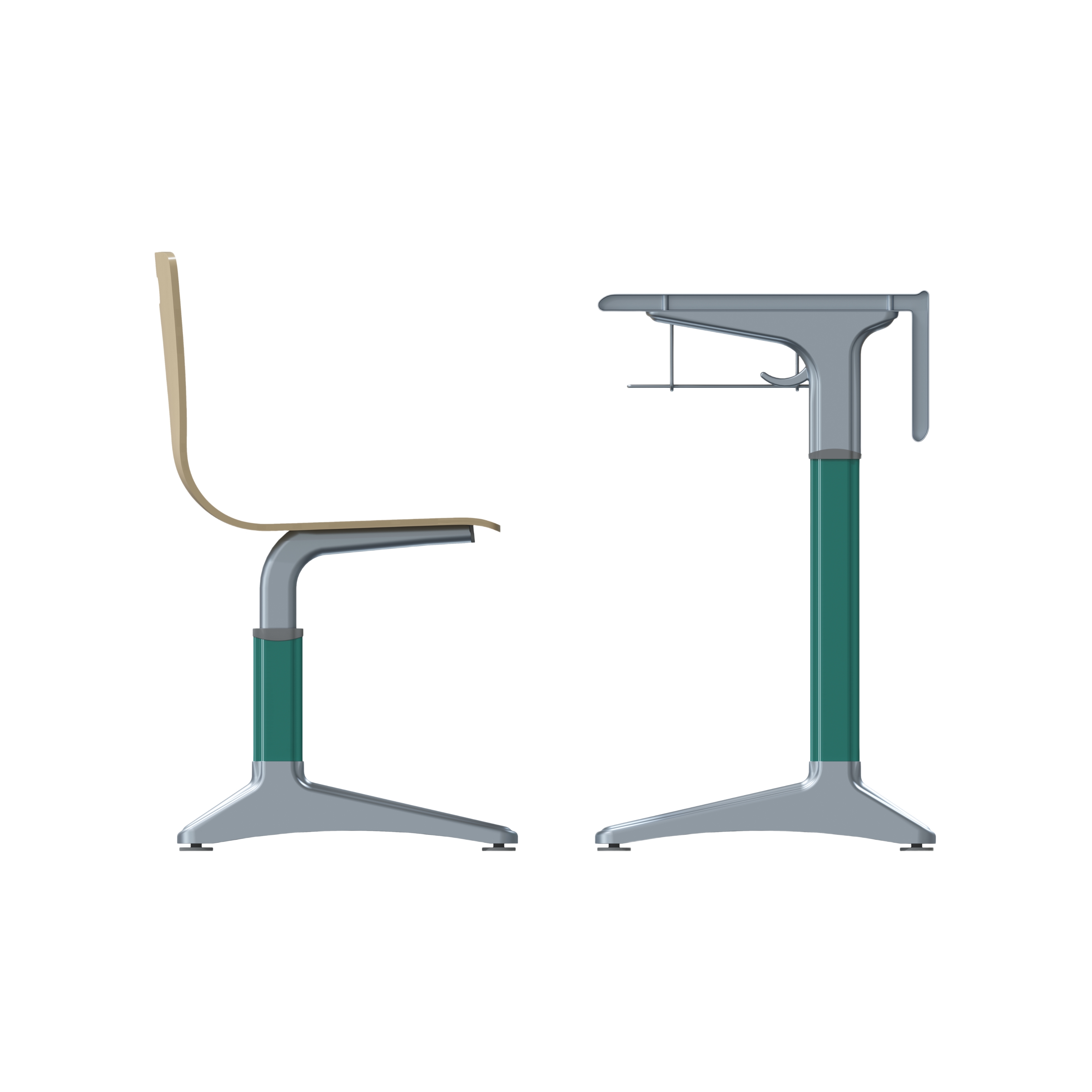 Wholesale Good Quality Educational Furniture Student Desk and Chair Set for High School