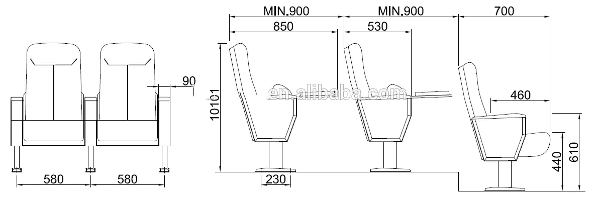 Modern Design Used Auditorium Chairs Price With High Quality