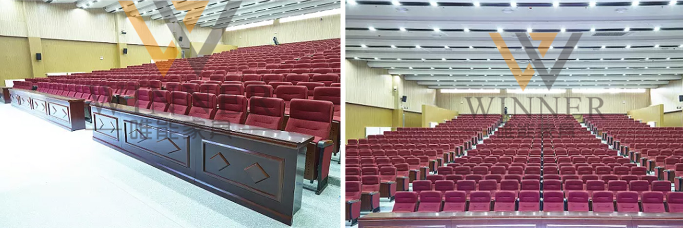 Auditorium Chair Seats Writing Tablet for Church Theater Lecture Chairs