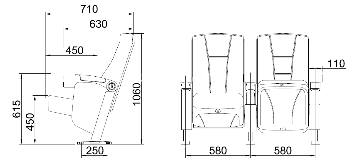 Wholesale Theater Auditorium Seating Movie Cinema Seats Hall Chair