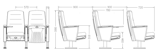 W1106 Customized Color Auditorium Chairs