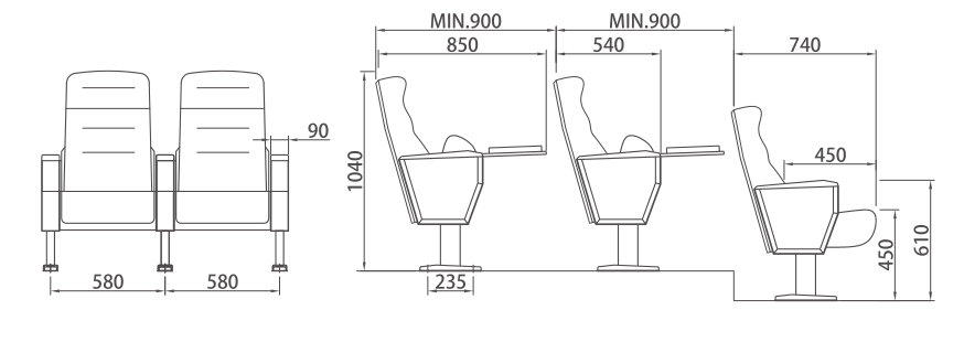 W620 Theatre furniture conference room theatre seats auditorium chairs