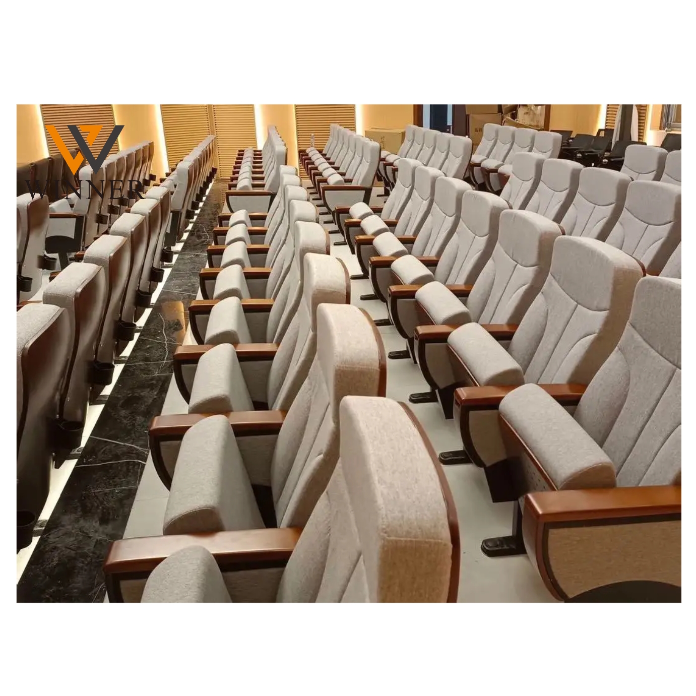 W502 High-end auditorium seats with writing desks