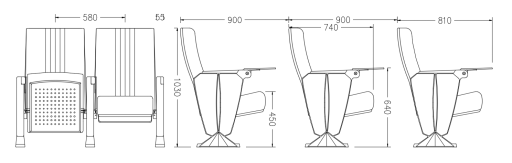 W5509 Multi functional church chair