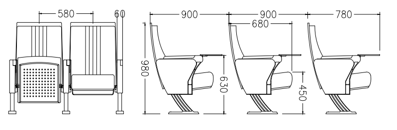 W5109 Indoor church auditorium chairs