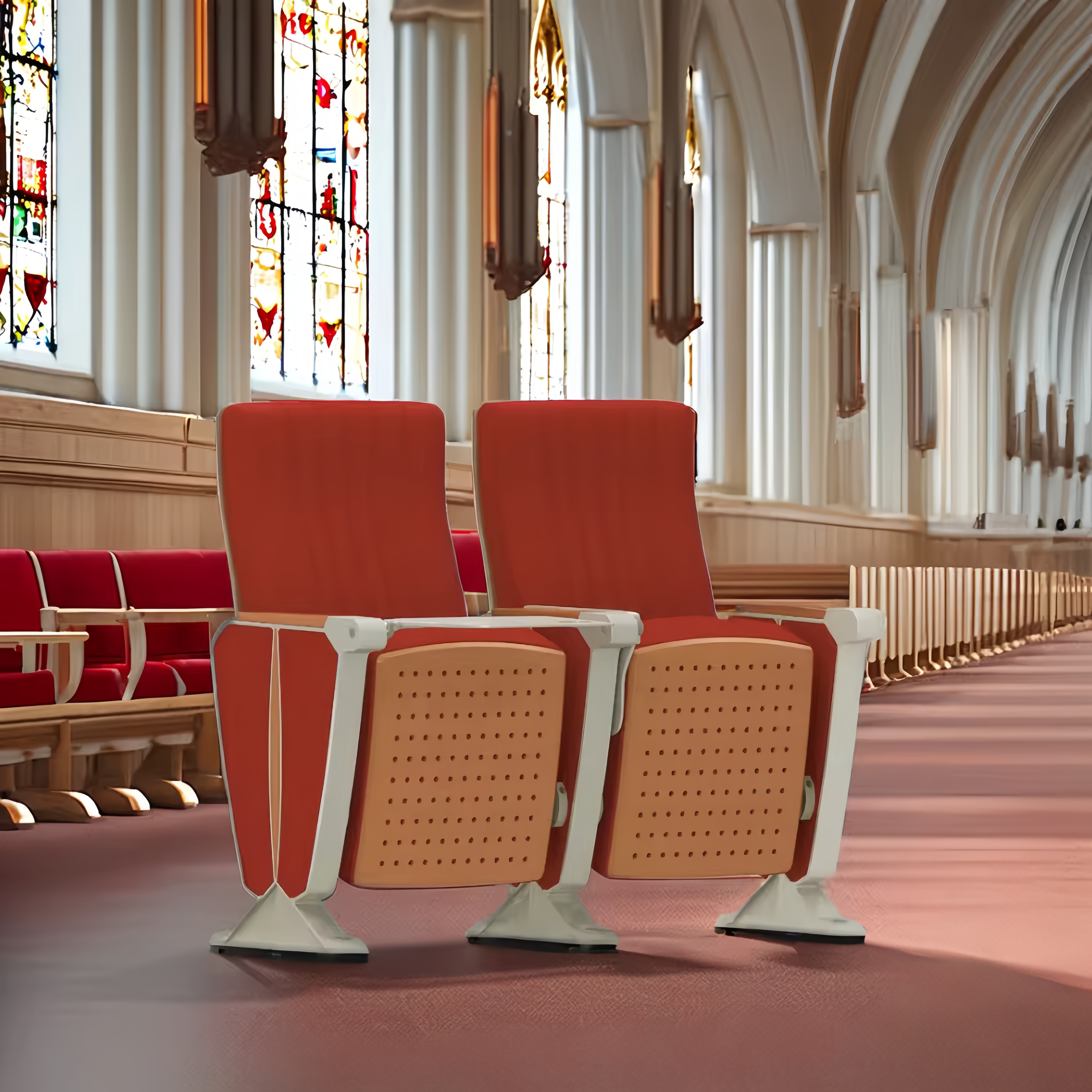 W5510 Armrest folding church chair