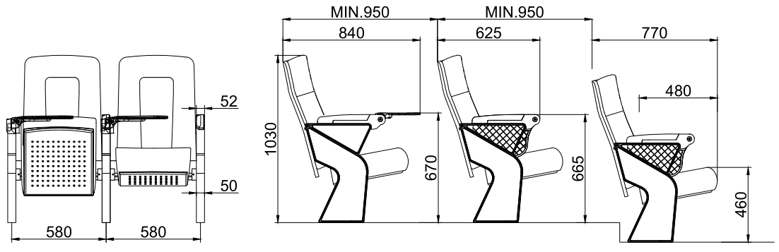 W843 Church Stabilize your footing Chair