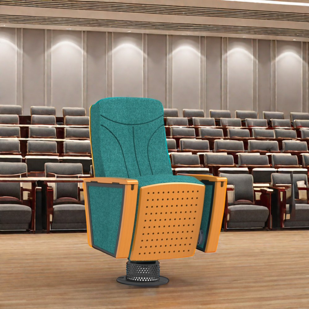 W2601 Cylindrical single legged auditorium chair