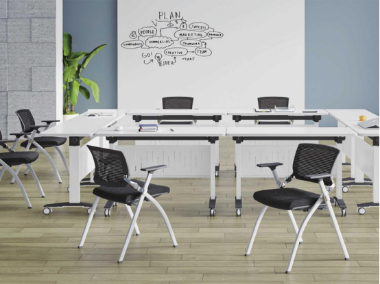 Qualified training tables and chairs can enhance the aesthetics of your space.