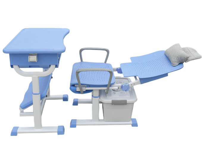 Reclining style kindergarten and primary school desks and chairs